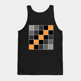 Orange Grid Tank Top